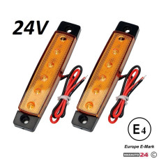 Диоден габарит с 6 LED диода - 24V жълт Диоден габарит с 6 LED диода - 24V жълт