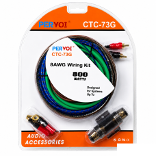 Комплект кабели за автоусилвател 8 AWG 800W Комплект кабели за автоусилвател 8 AWG 800W