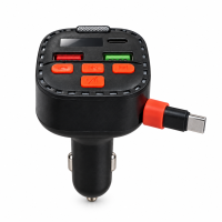 FM трансмитер T02 с Bluetooth 5.3 и волтометър mP3 с TYPE C кабел - PG657