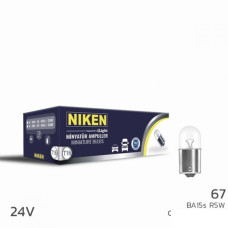 Крушки NIKEN 67 - 10 БР/КУТИЯ - 24V 5W Крушки NIKEN 67 - 10 БР/КУТИЯ - 24V 5W