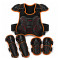 Детски нагръдник с наколенки мото комплект Оранжев