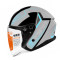 Мото каска YEMA - 2 - L - Сиво/Синьо