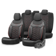 Тапицерия за седалки Otom Carbon CRB3402 черно и червено Тапицерия за седалки Otom Carbon CRB3402 черно и червено