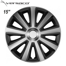 Тасове за джанти 15 инча Versaco Carbon Aviator - Сребристо/Черен