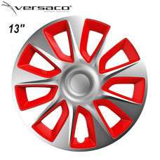 Тасове за джанти 13 инча Versaco Stratos Silver и Червени Тасове за джанти 13 инча Versaco Stratos Silver и Червени