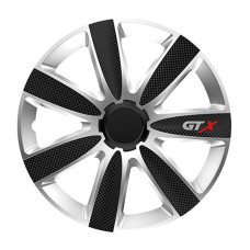 Тасове за джанти 16 инча Versaco Carbon GTX - Черен и Сребърен Тасове за джанти 16 инча Versaco Carbon GTX - Черен и Сребърен